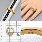 Gucci Cat Head Studs Ring Gold — view 7