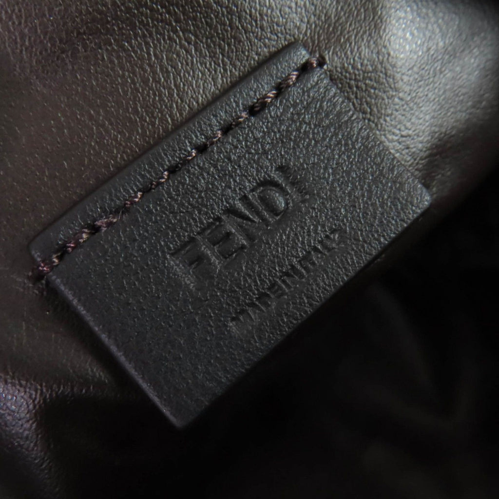 Fendi Bucket Pouch Small FF Motif Fenbos Nappa Leather Blue — view 8