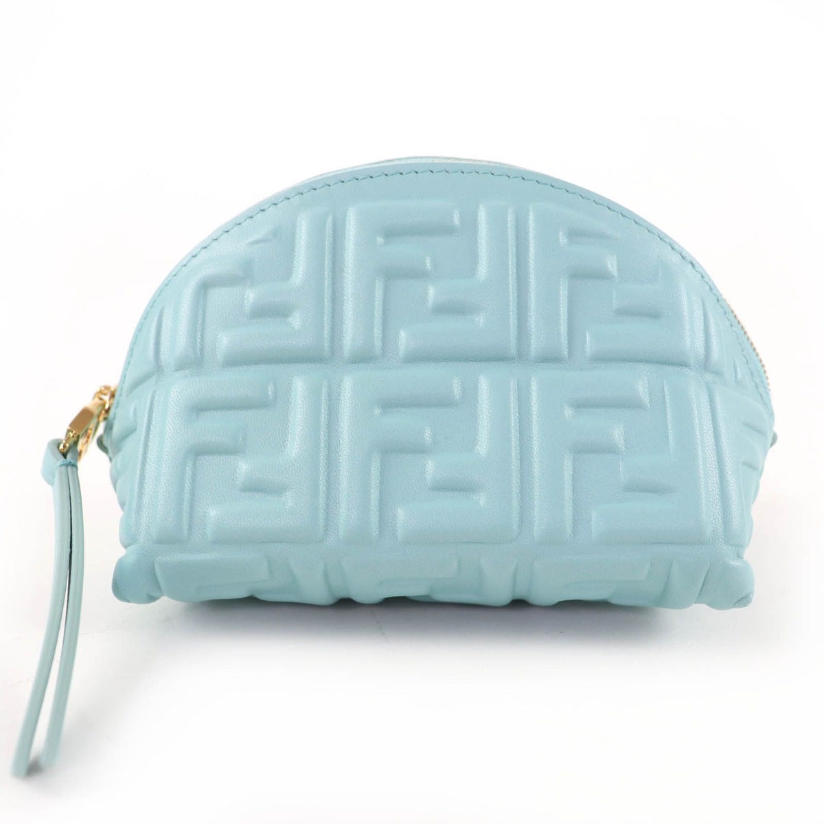 Fendi Bucket Pouch Small FF Motif Fenbos Nappa Leather Blue