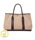 Hermes Tote Toile Ash Garden Party PM