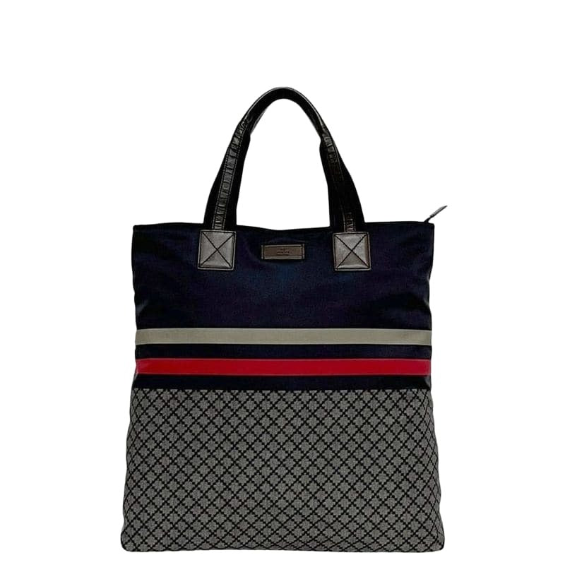 Gucci Tote Bag Navy Red Diamante Lightweight Light — view 2