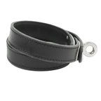 Hermes Kelly Double Tour Black Silver Swift Guilloche Bracelet — view 3