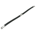 Hermes Kelly Double Tour Black Silver Swift Guilloche Bracelet — view 5