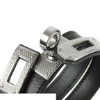 Hermes Kelly Double Tour Black Silver Swift Guilloche Bracelet — view 6