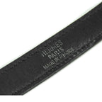 Hermes Kelly Double Tour Black Silver Swift Guilloche Bracelet — view 7