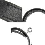 Hermes Kelly Double Tour Black Silver Swift Guilloche Bracelet — view 8