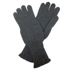 Bottega Veneta Knit Gloves Wool Gray Size M Aq5466