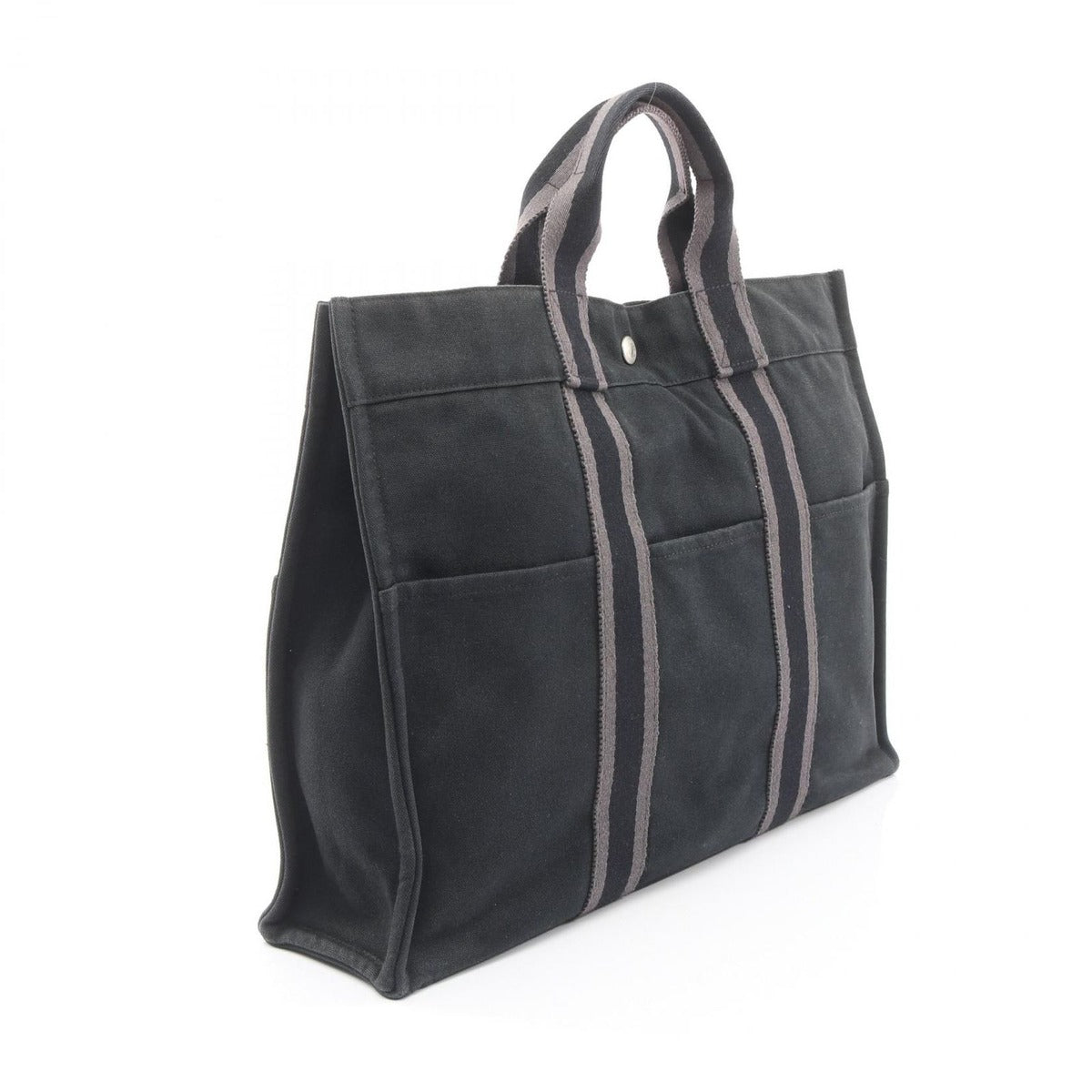 Hermes Tote Fourre Tout MM Black Canvas — view 2