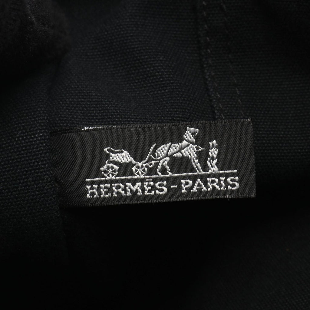 Hermes Tote Fourre Tout MM Black Canvas — view 4