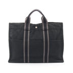 Hermes Tote Fourre Tout MM Black Canvas