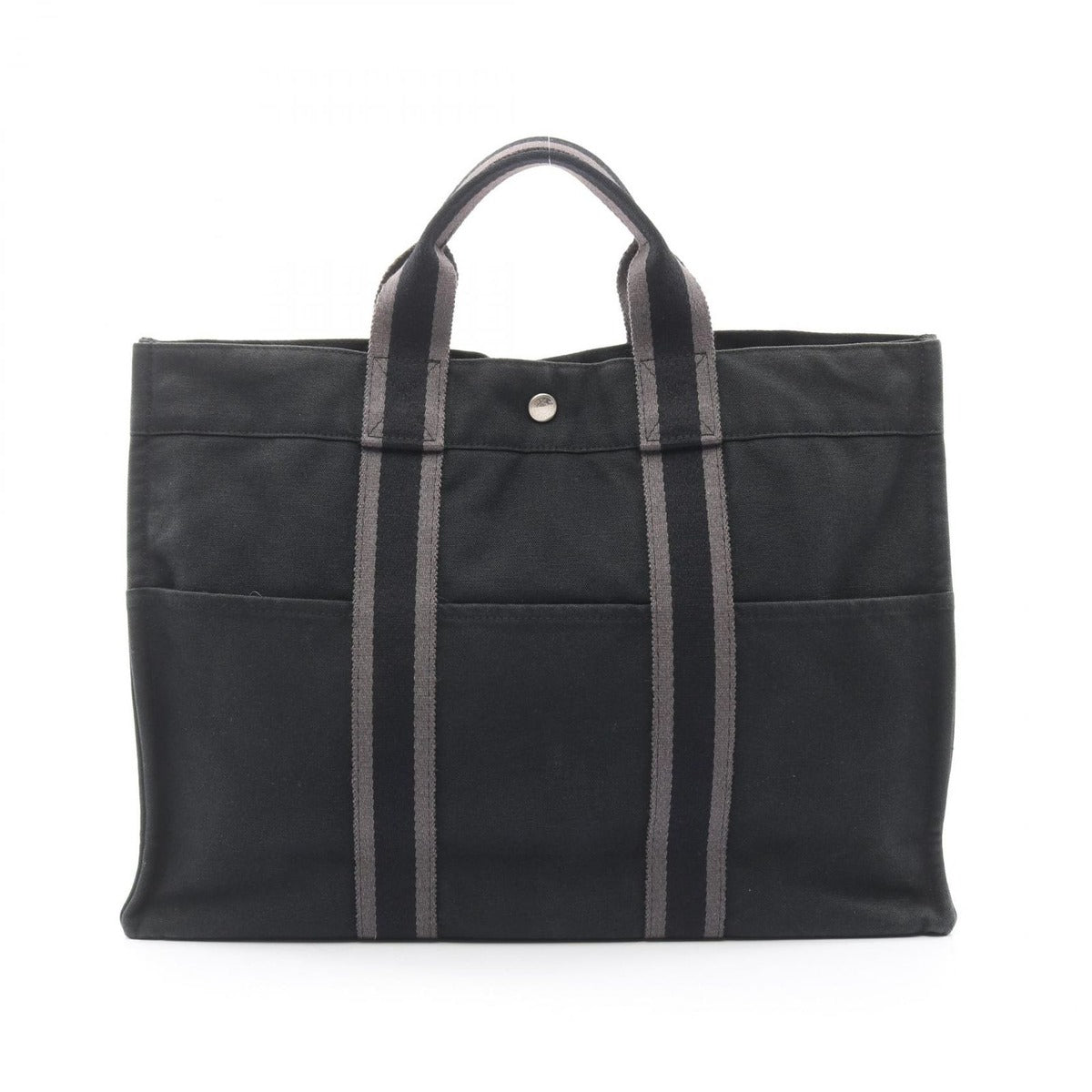 Hermes Tote Fourre Tout MM Black Canvas