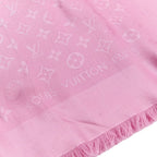 Louis Vuitton Monogram Silk Wool Shawl Pink
