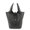 Hermes Picotin Lock PM Black Silver Taurillon Handbag