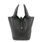 Hermes Picotin Lock PM Black Silver Taurillon Handbag