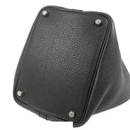 Hermes Picotin Lock PM Black Silver Taurillon Handbag — view 3