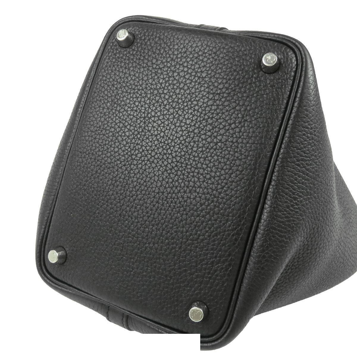 Hermes Picotin Lock PM Black Silver Taurillon Handbag — view 3