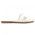 Hermes Oran Sandals White