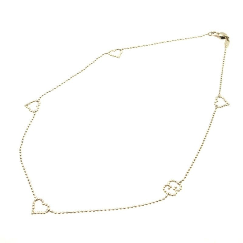 Gucci Heart 925 AG Silver Ball Chain Necklace 0200