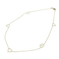 Gucci Heart 925 AG Silver Ball Chain Necklace 0200