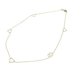 Gucci Heart 925 AG Silver Ball Chain Necklace 0200