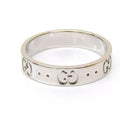 Gucci 115 Iconic Ring 18K White Gold Togo Vintage Gucci6 E6