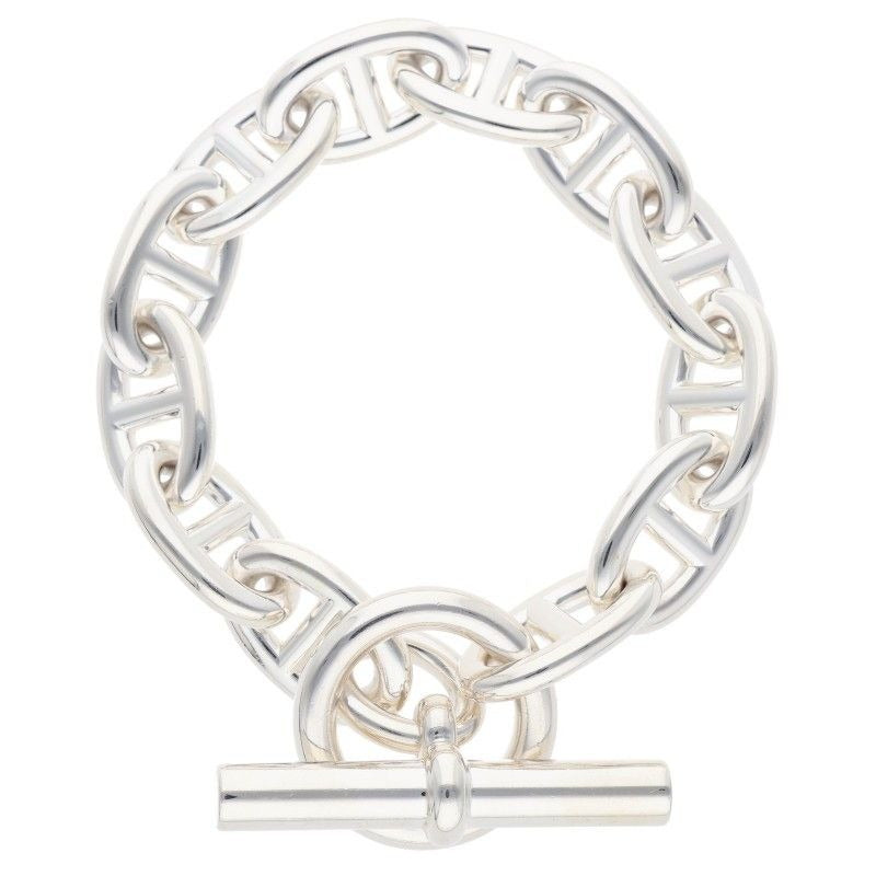 Hermes Chaine D'ancre TGM Silver Bracelet