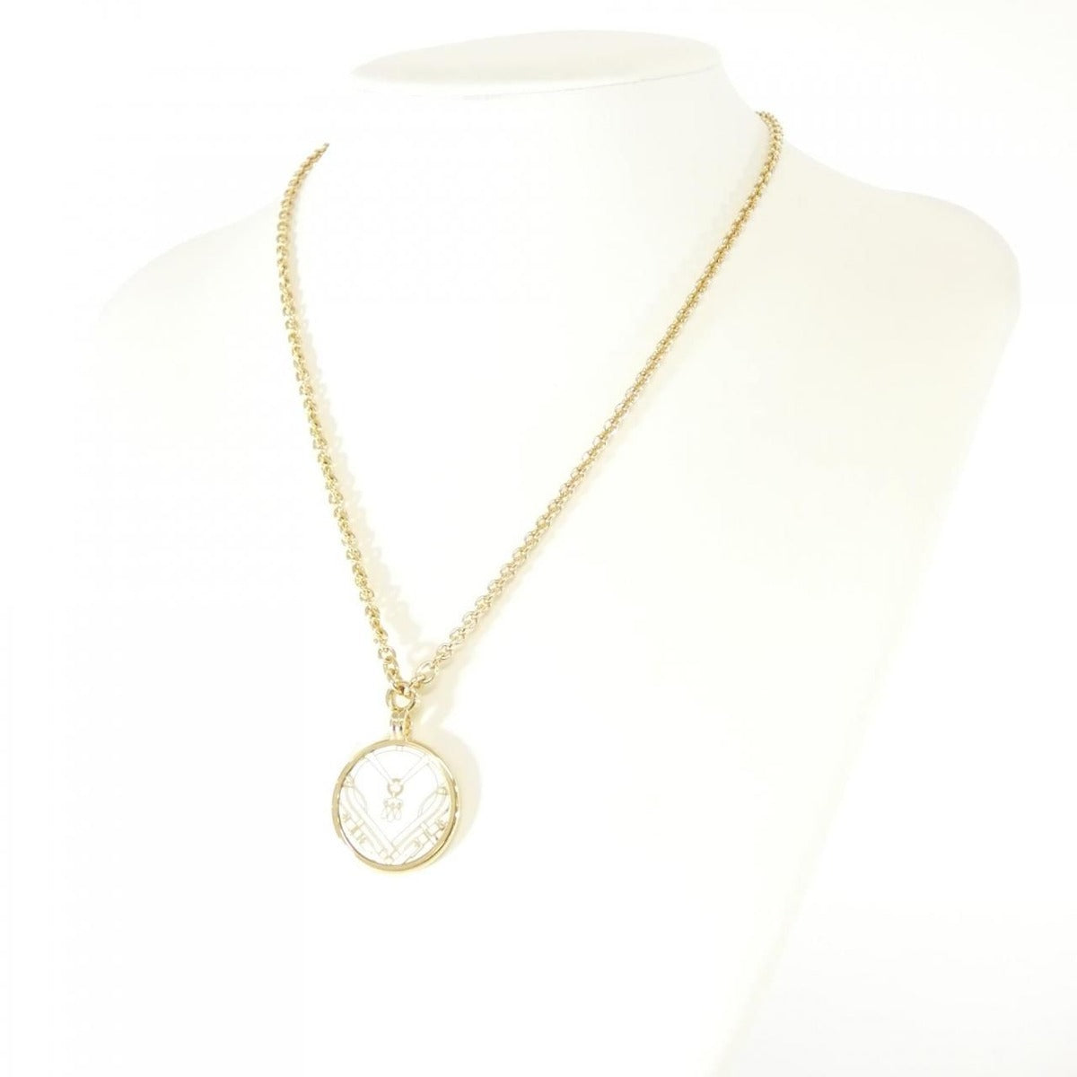 Hermes Mors a Jouets Medaille PM Necklace Jaune — view 5