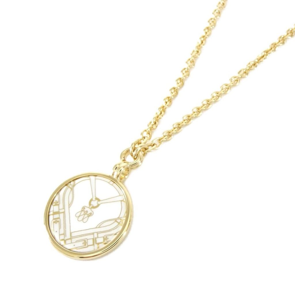 Hermes Mors a Jouets Medaille PM Necklace Jaune
