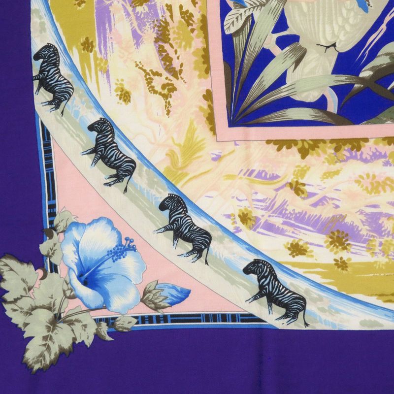 Hermes Carre 140 Tropiques Cashmere Silk Multicolor Scarf 0823 — view 4