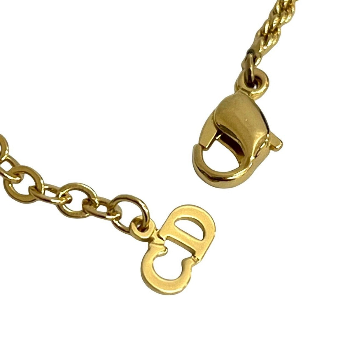 Dior Christian Vintage Logo Necklace Pendant Choker Gold — view 3