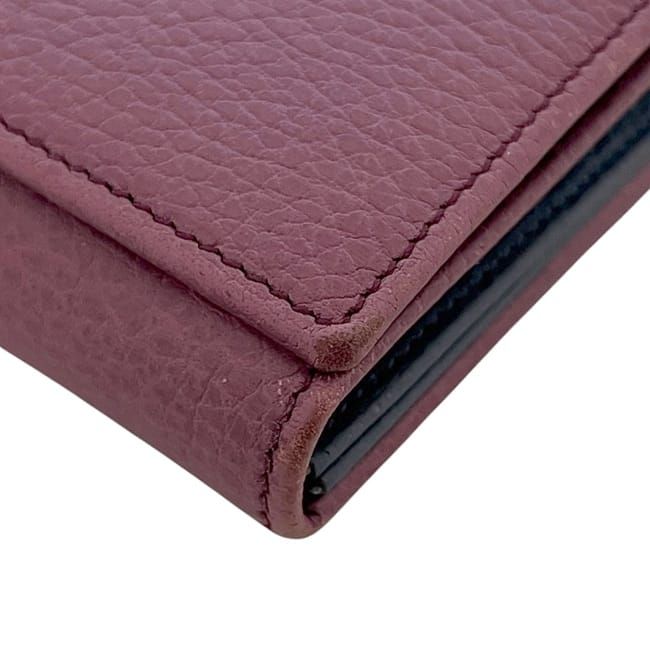 Gucci Bifold Long Wallet Purple Swing Leather — view 8