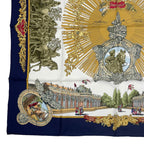 Hermes Scarf Silk Carre 90 Sanssoucy Palace Navy — view 4