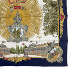 Hermes Scarf Silk Carre 90 Sanssoucy Palace Navy — view 5