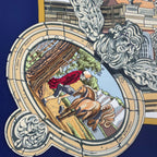 Hermes Scarf Silk Carre 90 Sanssoucy Palace Navy — view 8
