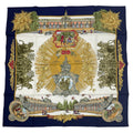 Hermes Scarf Silk Carre 90 Sanssoucy Palace Navy