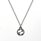 Gucci Interlocking G Pendant AG 925 Necklace J8400 0811 Silver