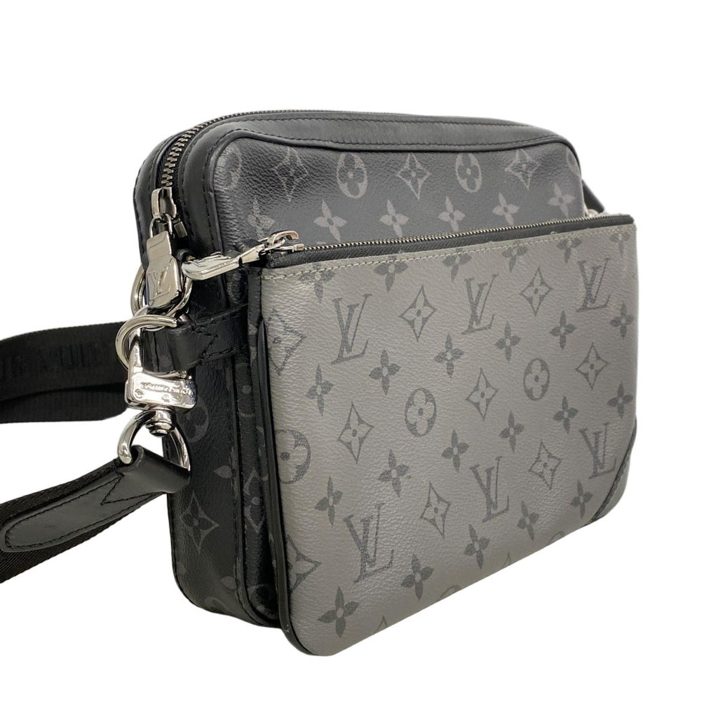 Louis Vuitton Shoulder Bag Monogram Eclipse Reverse Trio Messenger Black Gray — view 2