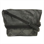 Bottega Veneta Perforated Messenger Bag Shoulder Intrecciato Black
