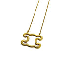 Celine Triomphe Logo Motif Frame Necklace Pendant Choker Accessory — view 5