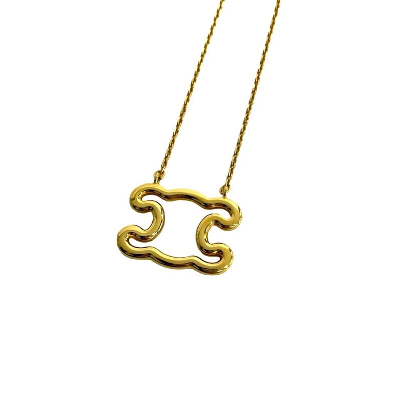 Celine Triomphe Logo Motif Frame Necklace Pendant Choker Accessory — view 5