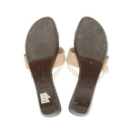 Hermes Leather Wood Sole Belt Sandals 35 Brown — view 8