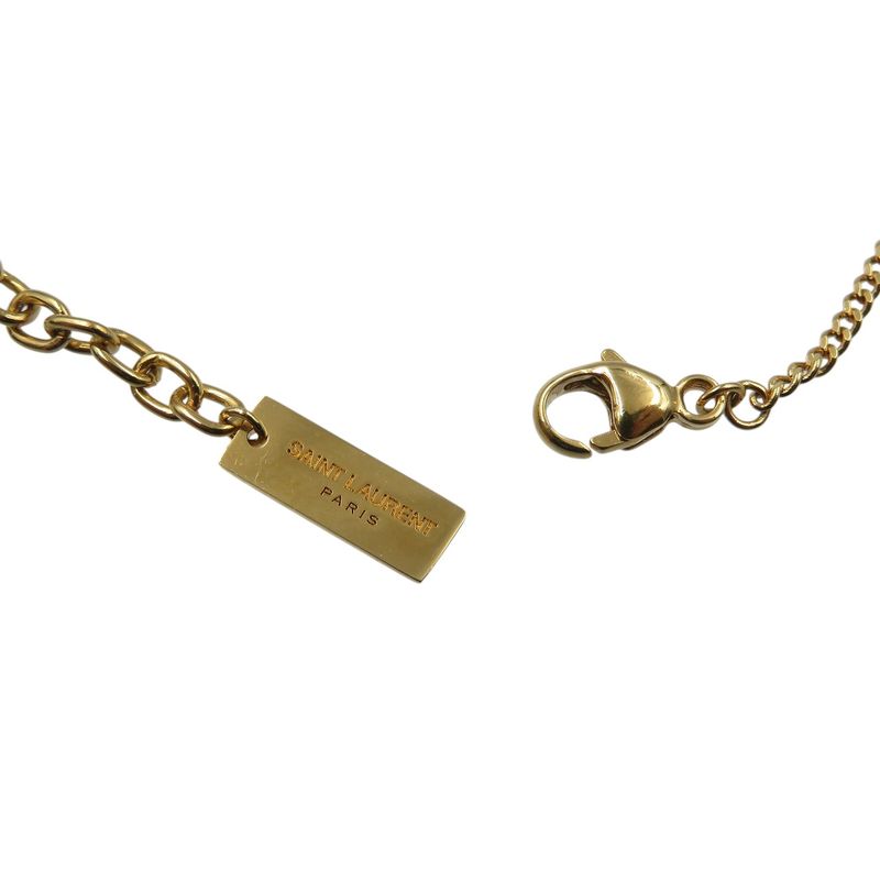 Saint Laurent Opium Monogram Twisted Metal Gold Bracelet 1496 — view 5