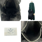 Prada 2-Way Tote Shoulder Bag Large Crossbody Nylon Blackblackleather Everyday — view 9