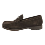 Hermes Constance Silver Hhardware Suede Leather Loafers Flat Shoes Brown 36 — view 3