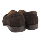 Hermes Constance Silver Hhardware Suede Leather Loafers Flat Shoes Brown 36 — view 5