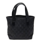 Gucci Mini Front Pocket Tote Black GG Canvas — view 5