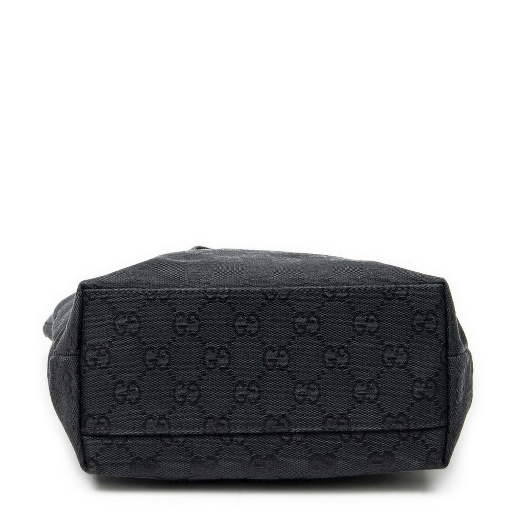 Gucci Mini Front Pocket Tote Black GG Canvas — view 6