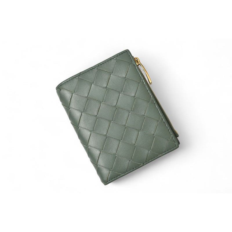 Bottega Veneta Wallet Fold Mini Intrecciato Mint — view 2