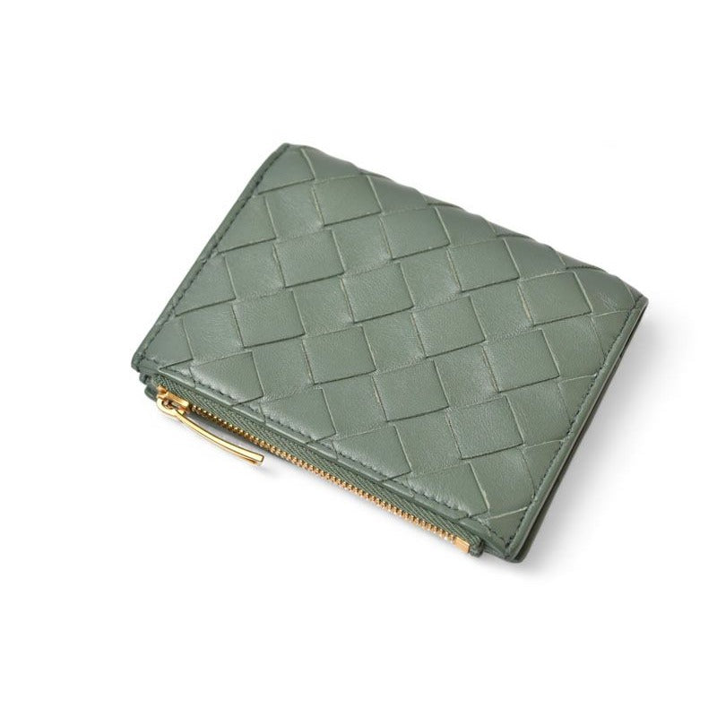 Bottega Veneta Wallet Fold Mini Intrecciato Mint — view 3