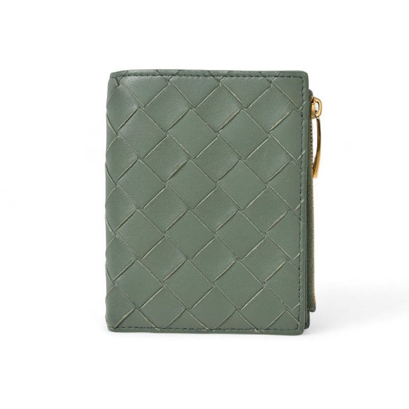 Bottega Veneta Wallet Fold Mini Intrecciato Mint — view 4
